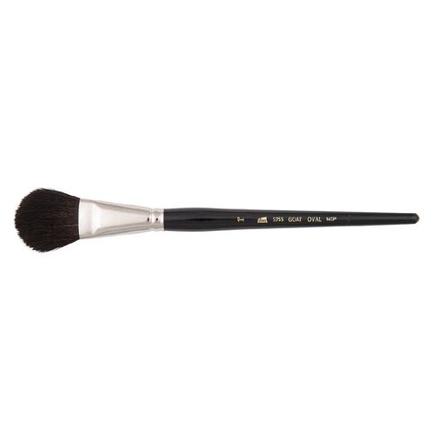 Silver Mop Short Handle White Oval Brush 1/2In
