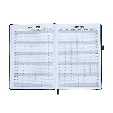 WS 2026 Diary Day To Page Green Dark