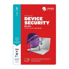 Trend Micro Device Security Basic - 5 Device 1 Year Subscription