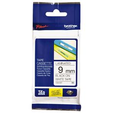 Brother P-Touch Tape Tze-221 9mm 8m Black On | Warehouse Stationery, NZ