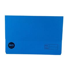 WS Manilla Document Wallet Blue Foolscap
