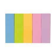 WS Fluro Sticky Page Marker 15mm x 50mm 100 Sheet 5 Pack Multi-Coloured