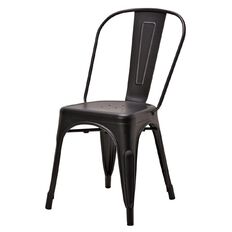 Living & Co Dining Chair Metal Matte Black
