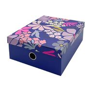 Uniti Floral Storage Box Purple Mid A4