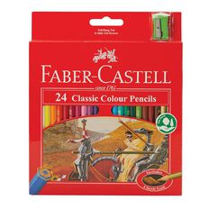 Faber-Castell Classic Colour Pencils 24 Pack Multi-Coloured 24 Pack