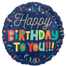 Anagram 45cm Standard HX Happy Birthday Bright Blocks