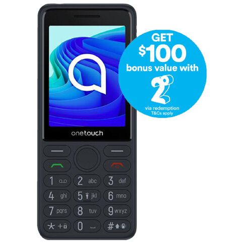 TCL 4042S 4G Dark Night Grey bundle with 2degrees SIM