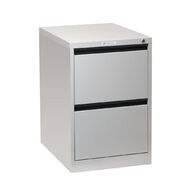 Precision Classic Filing Cabinet 2 Drawer Silver Grey