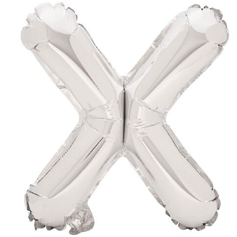 Artwrap Foil Balloon X Silver 35cm