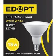 Edapt LED E27 Light Bulb PAR38 15W Warm White