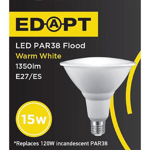 Edapt LED E27 Light Bulb PAR38 15W Warm White