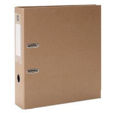 WS Lever Arch File With Label Holder A4 Kraft A4