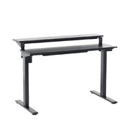 Workspace 2 Tier Adjustable Desk Black