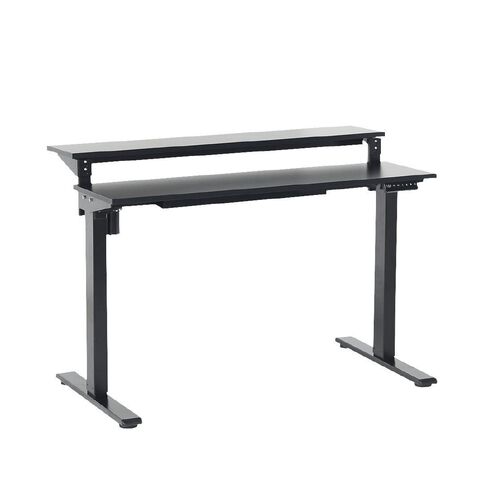 Workspace 2 Tier Adjustable Desk Black