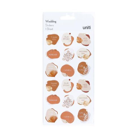 Uniti Wedding Paper Stickers 1 Sheet