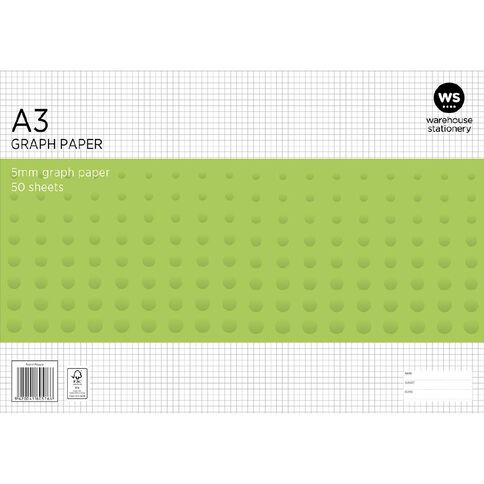 Ws Graph Pad 5mm 50l A3 Warehouse Stationery Nz