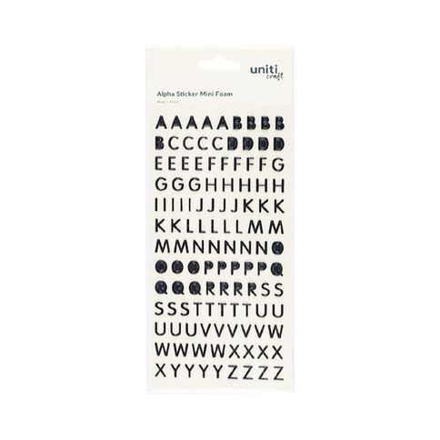 Uniti Mini Foam Alpha Stickers Black