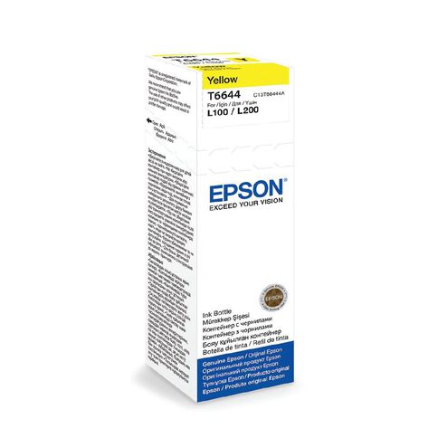 Epson Ink T664 Yellow 70ml Bottle (7500 Pages)