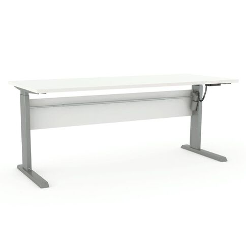 Cubit Electric Height Adjustable Desk 1500 White Silver