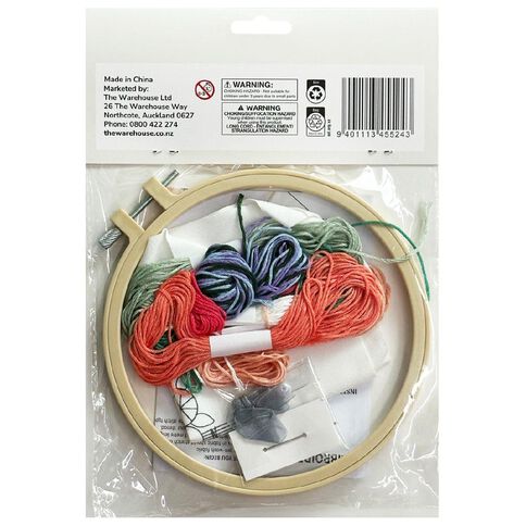 Uniti Embroidery Kit Flowers 16cm