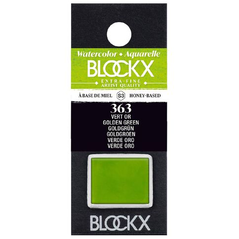 BLOCKX Watercolour Half Pan S3 363 Golden Green
