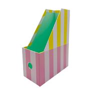 Uniti Clubhouse Magazine Holder Striped Yellow Light A4