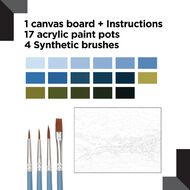 Reeves Paint By Numbers Mountain Scape 12 x 16 inch