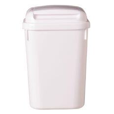 Living & Co Flip Lid Rubbish Bin White 4.5L
