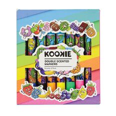 Kookie Novelty Markers Double Ended Scented 8 Pack Fruits Multi-Coloured