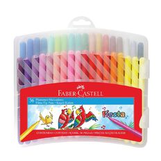 Faber-Castell Fiesta Fibre-tip Pens Plastic Case of 36