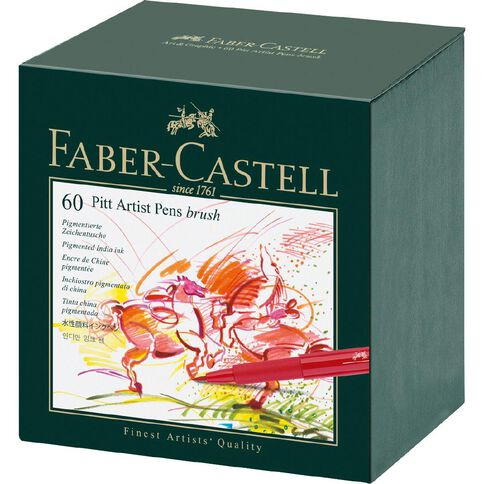 Faber-Castell India Ink Pitt Artist Pens Studio Box of 60