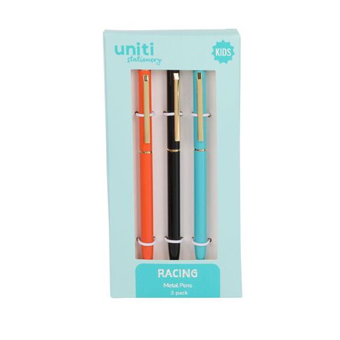 Uniti Kids Racing 3 Pack Metal Pen