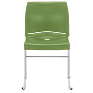 Buro Seating Envy Stacking Chair Green Reflective Silver Frame Green