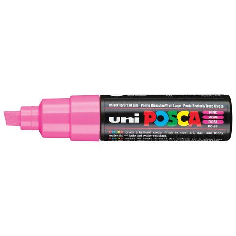 Uni Posca Marker 8.0mm Chisel Pink