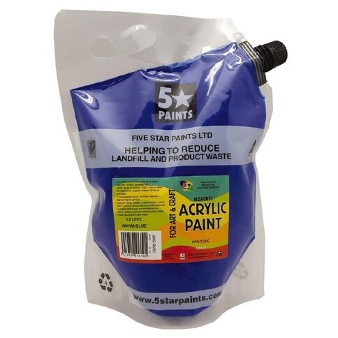 Fivestar Acrylic Paint Warm Blue 1.5 litre Pouch