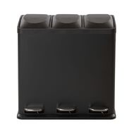 Living & Co 3 Pedal Bin Black 60L