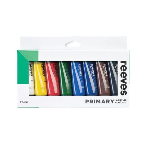 Reeves Acrylic Primary 22ml Set 8 pack