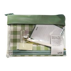Stationery Pack Green Checker