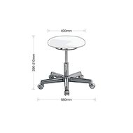 Eden Button Stool Black Vinyl