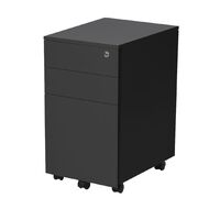 Firstline 3 Drawer Slim Metal Mobile White
