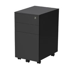 Firstline 3 Drawer Slim Metal Mobile White