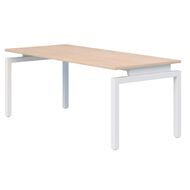 Accent Quick Ship Box Fixed Height Desk White/Classic Oak 1200 x 700