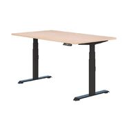 Accent Quick Ship Premium Electric Desk Black/Classic Oak 1200 x 700
