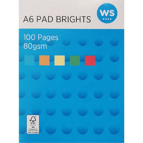 WS Paper Pad Bright A6 80gsm