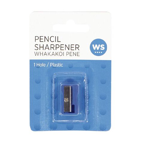 WS Pencil Sharpener 1 Hole Plastic Multi-Coloured