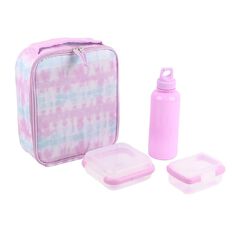 Living & Co Lunch Bag Set Tie Dye 4 Piece