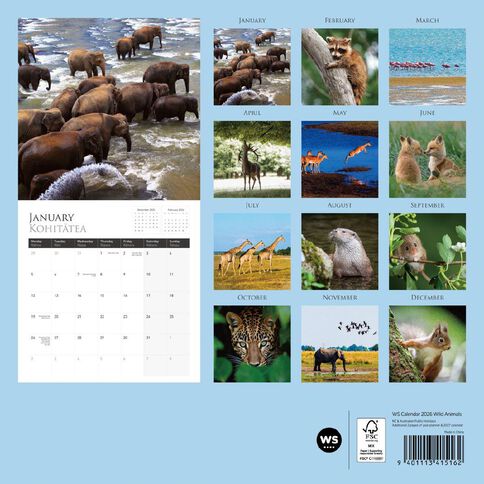 WS 2026 Calendar Wild Animals