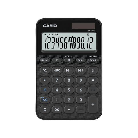 Casio MS20YCBK Desktop 12 Digit Calculator Black