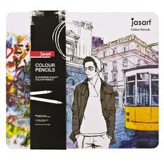 Jasart Coloured Pencils in Tin 24 Pack
