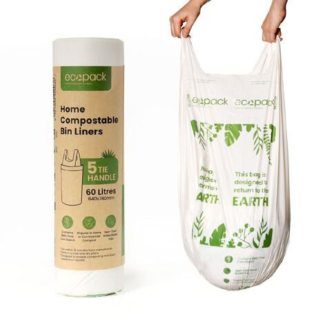 Ecopack Compostable Bin Liners 60L 5 pack